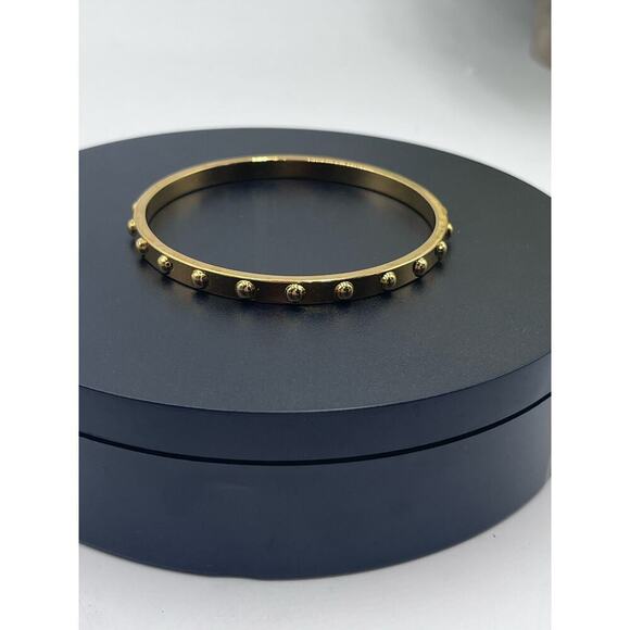 Kate Spade New York Beaded Dot Gold Plated‎ Narrow Bangle Bracelet - Picture 6 of 10
